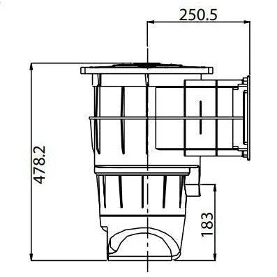 Waterco Paramount SP5000 Extended Throat Skimmer Box - Fibreglass / Square Rim Waterco Paramount SP5000 Extended Throat Skimmer Box - Fibreglass / Square Rim
